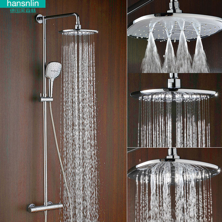 德国黑森林明装全铜智能恒温防烫淋浴花洒套装卫浴水龙头增压喷头定制