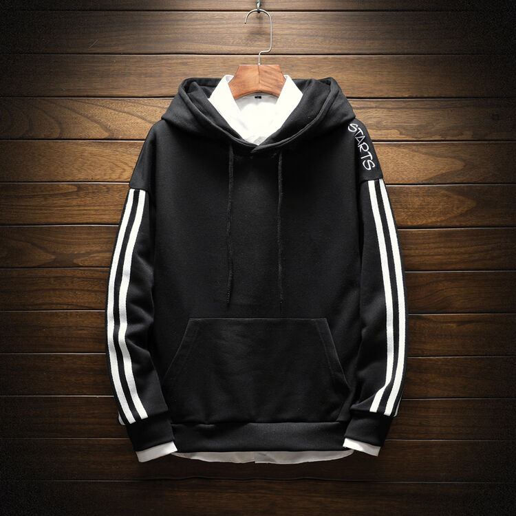 jacedent 2018春季卫衣男连帽韩版潮流帅气帽衫青少年学生外套日系