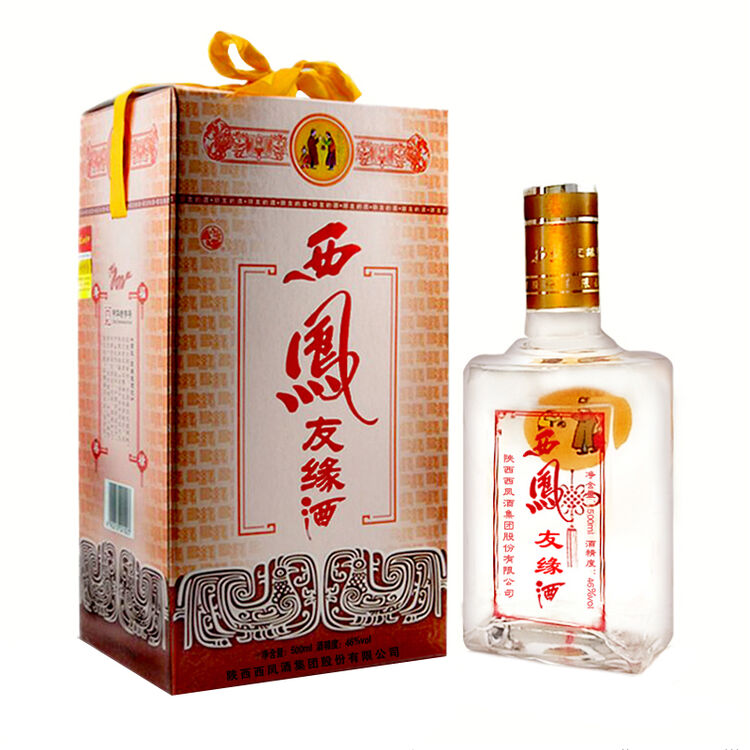 西凤银友缘 46度凤香型精品西凤酒 白酒 原产地宝鸡发货 单瓶 500ml