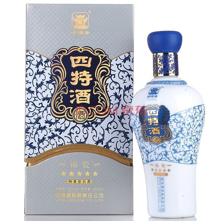 四特 锦瓷五星52度460ml 自营