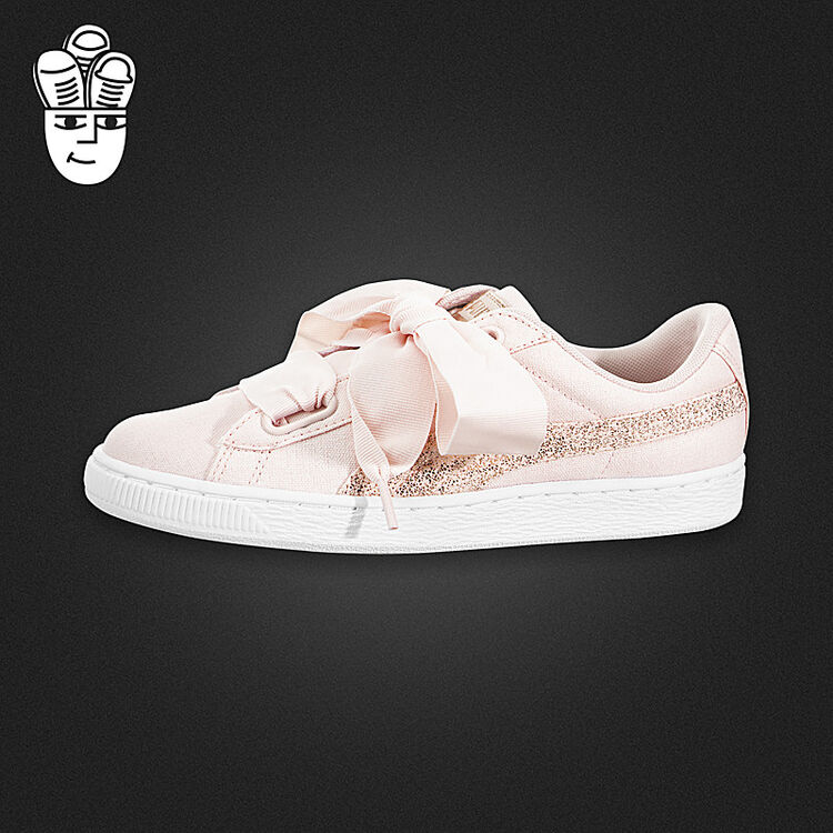 puma basket heart canvas 彪马蝴蝶结女鞋 低帮板鞋 运动休闲鞋