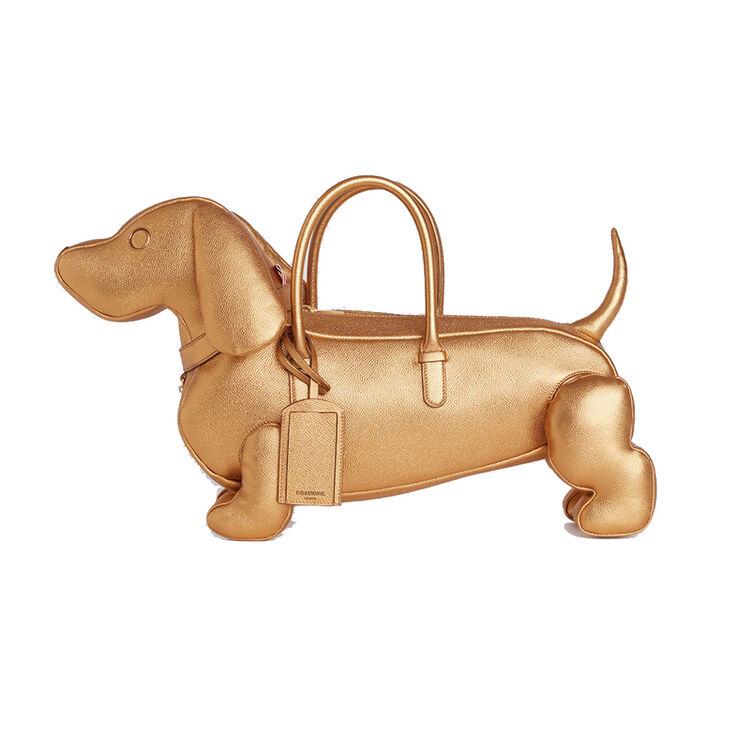 thom browne 男士手提包 牛皮 小狗造型 金色 8504th227