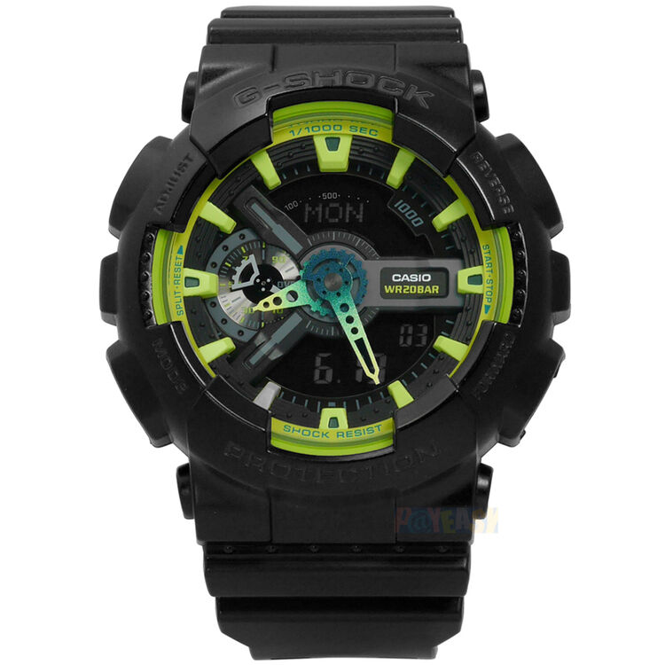 卡西欧(casio)手表 g-shock 双显多功能电子表运动男表 ga-110ly-1a