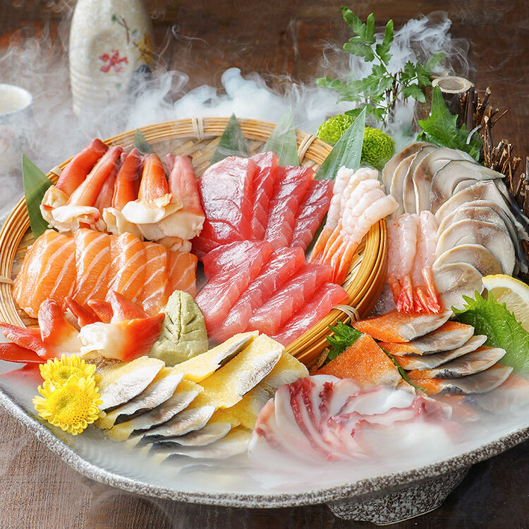 深悦胜 冰鲜刺身拼盘 8式组合(挪威三文鱼 金枪鱼 北极贝 甜虾 希鲮鱼