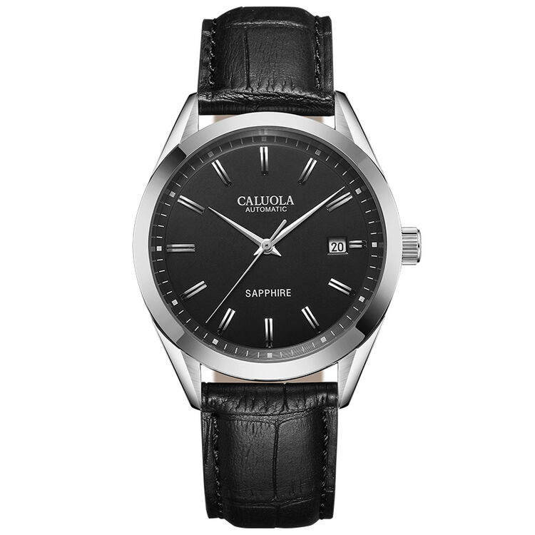 卡罗莱(caluola)时尚男士手表防水运动全自动机械表钢带日历蓝宝石男