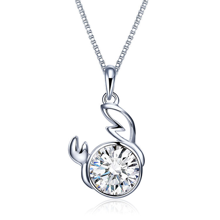 伊泰莲娜(italina)星座925银 项链 时尚 送礼 巨蟹座6.22-7.22