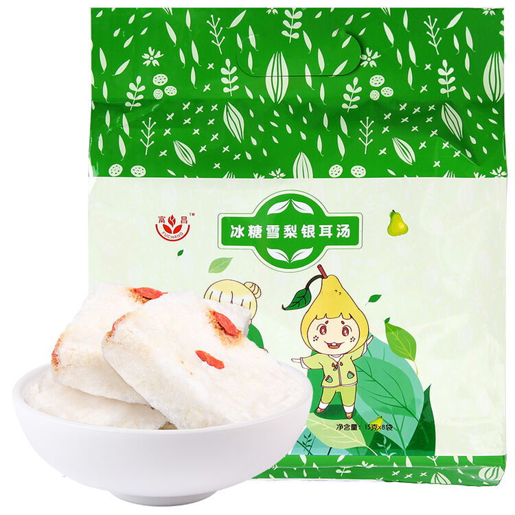 富昌 冰糖雪梨银耳汤 15g*8袋 方便速食 冲泡冻干 汤干 银耳羹