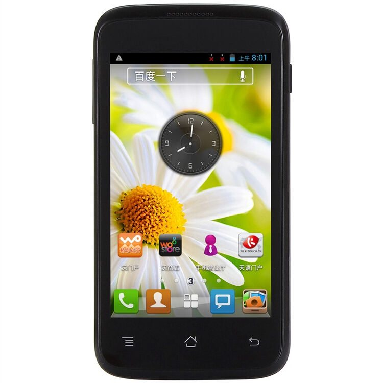 天语(w68a) 黑色 联通3g手机 双卡双待