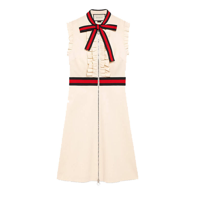 gucci古驰 全球购 2018新款经典时尚女士连衣裙 白色 s