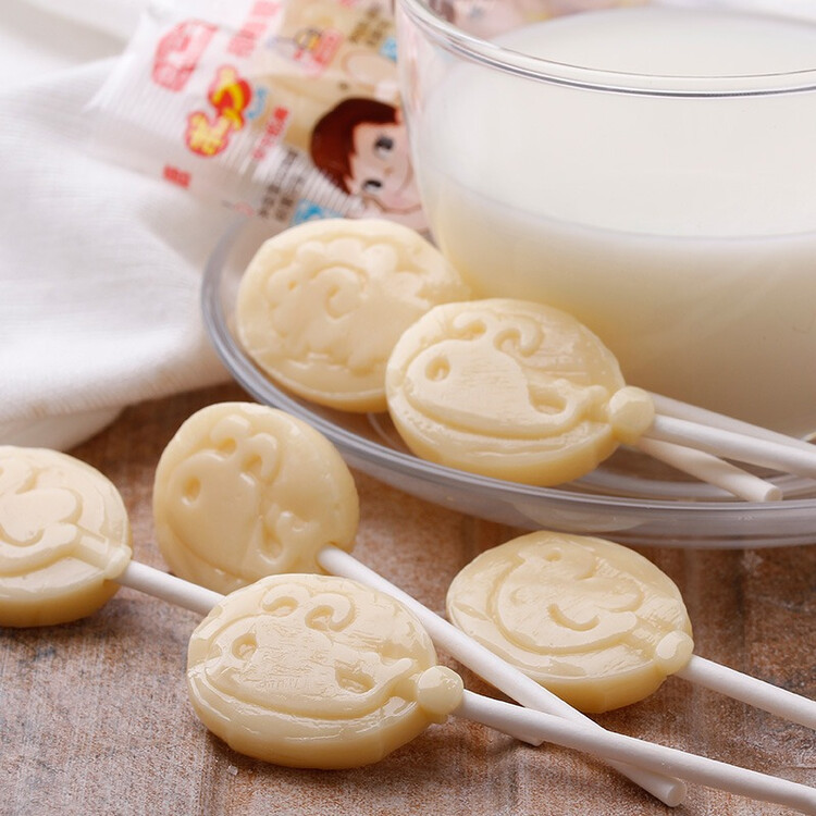 不二家香醇牛奶+乳酸棒棒糖 (20支) 儿童糖果 休闲零食 婚庆喜糖  糖果 菜管家商品