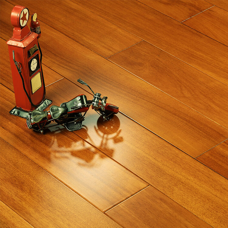 原木纯实木地板番龙眼锁扣耐地暖 宽板18mm 番龙眼本色(910×105×18)