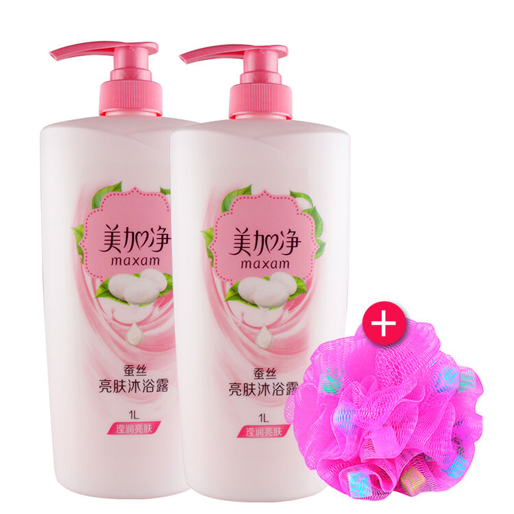 美加净(maxam) 美加净清爽滋润沐浴露1l*2瓶男女适用洁净舒爽滋润沐浴