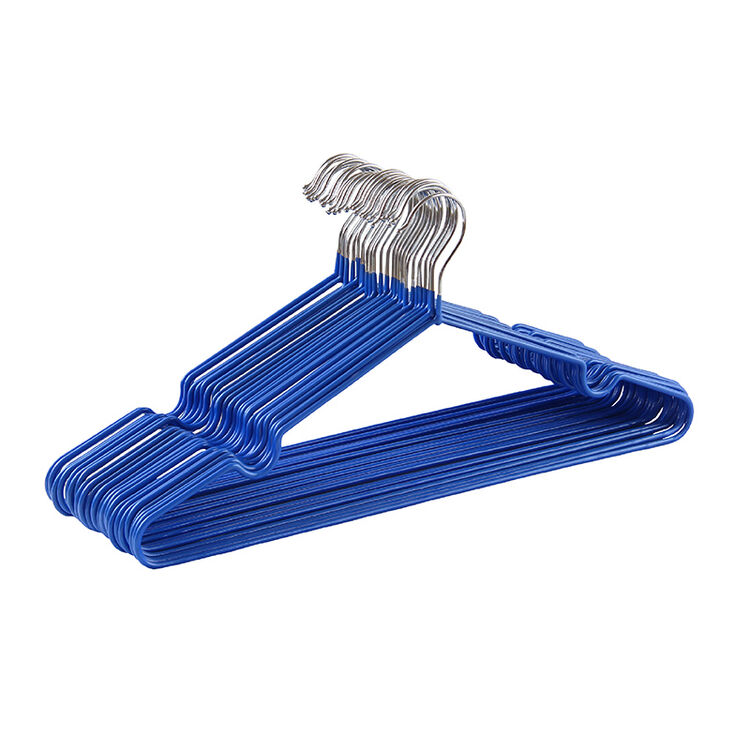 加品惠 衣架 浸塑晾衣架 不锈钢衣服撑子 高锰钢衣架 成人儿童防滑