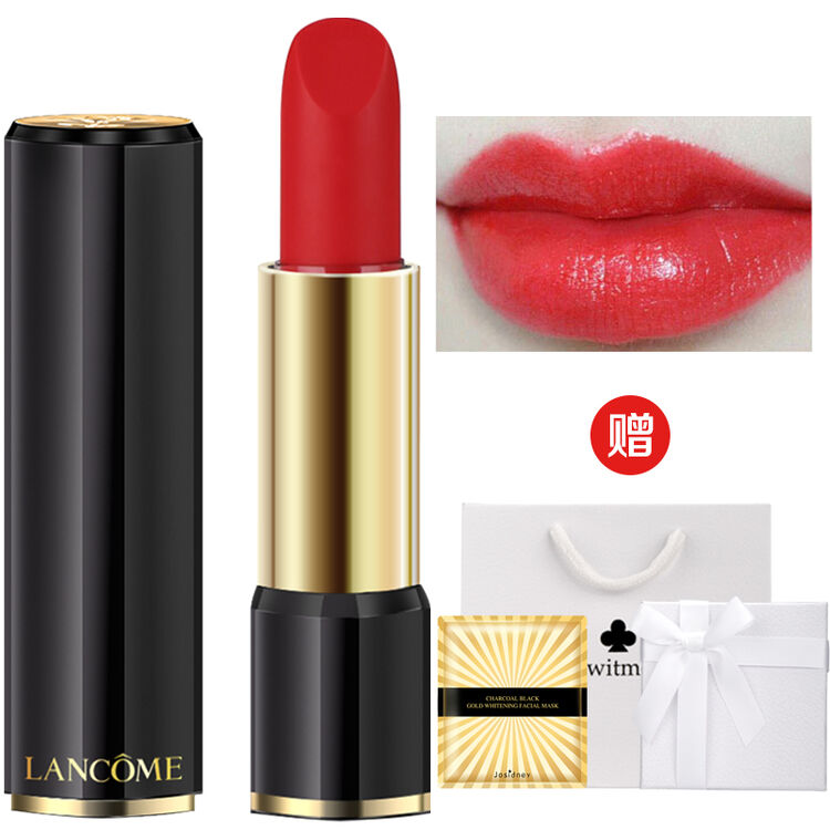 兰蔻(lancome) [创造101同款] 兰蔻菁纯柔润丝绒唇膏口红 丝绒# 198