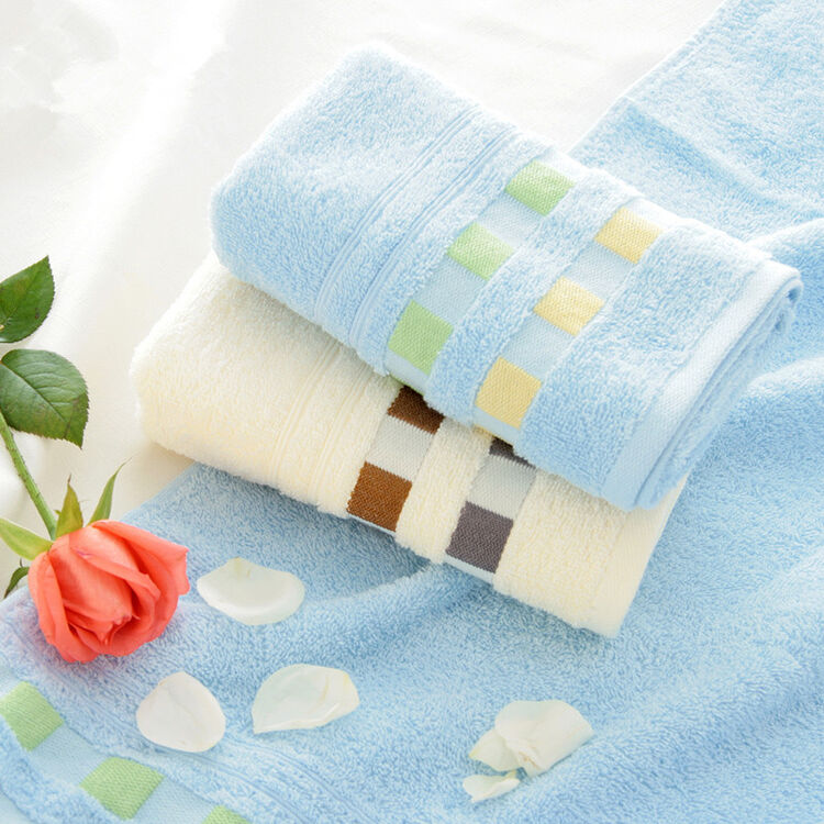 孚日洁玉毛巾纯棉成人男女面巾加厚 2条装 米色 34*76cm