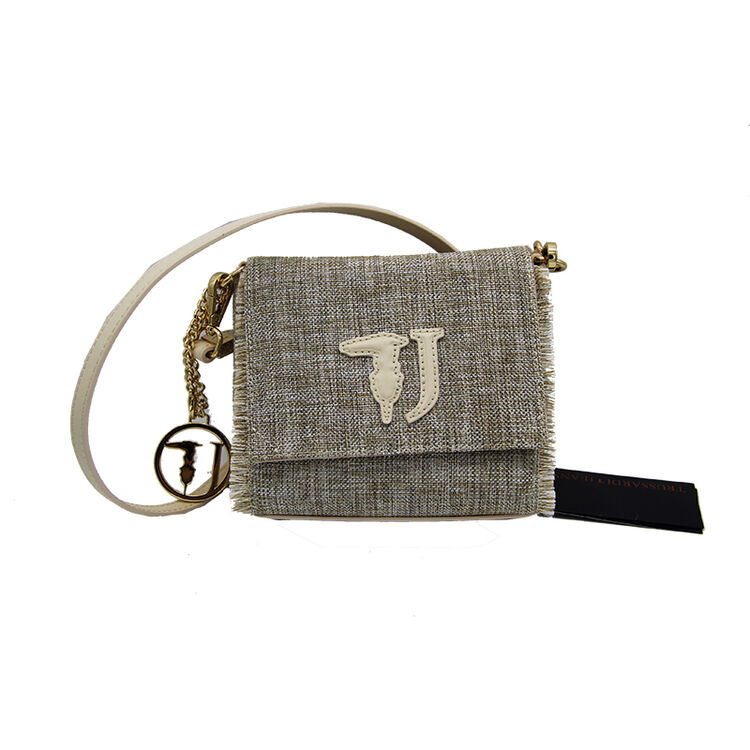 trussardi jeans杜鲁萨迪 18春夏 女士米色聚酯纤维迷你挎包75b00207