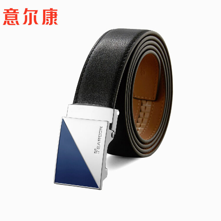 意尔康yearcon 休闲时尚黑色男款腰带 黑色 均码