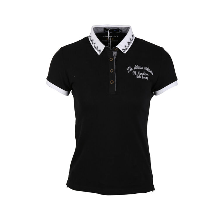 鸿星尔克erke 简约女微领短袖t针织衫 b3 矿石蓝 2xl