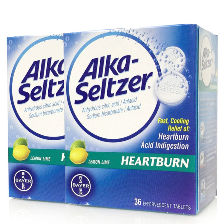 美国原装进口拜耳alka-seltzer苏打水弱碱泡腾片缓解胃酸多胀气尿酸高