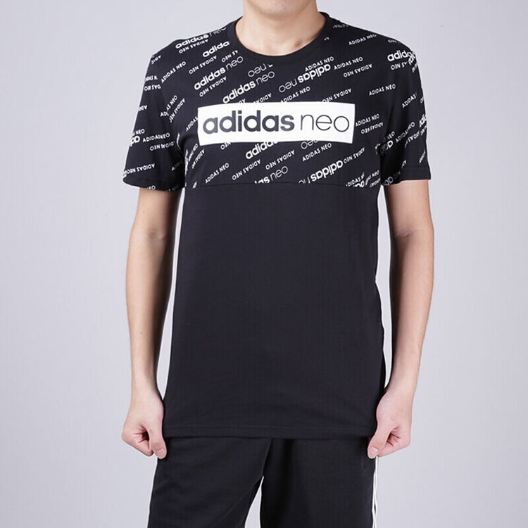 adidas阿迪达斯neo运动服男服短袖t恤cf9786 cf9786黑 黑 s