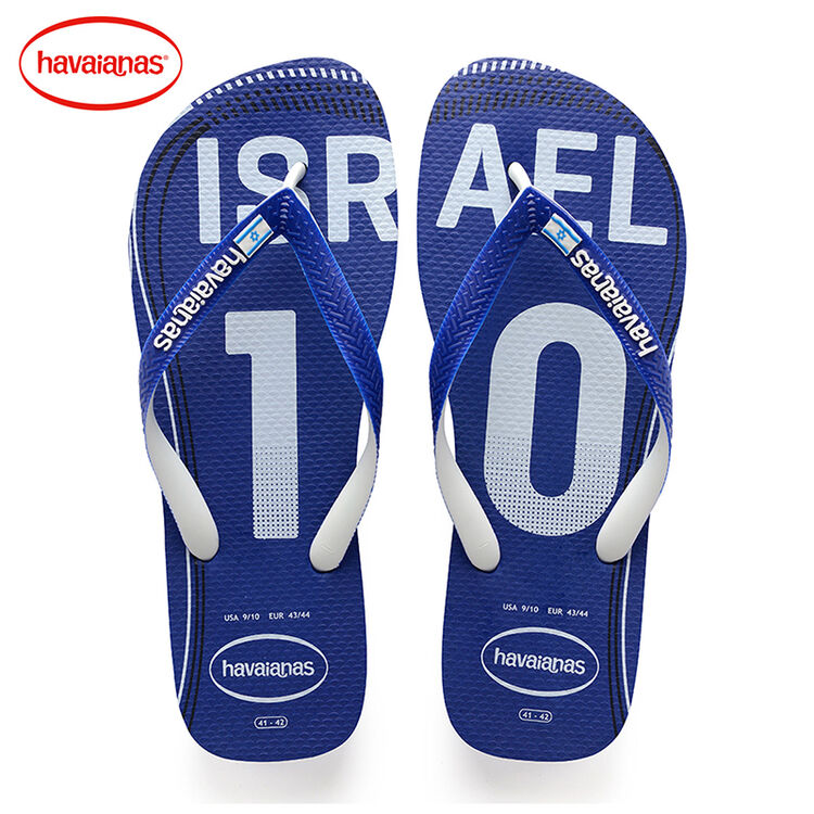 havaianas巴西2018新品人字拖鞋宽带男款深蓝以色列国家队哈瓦那 41