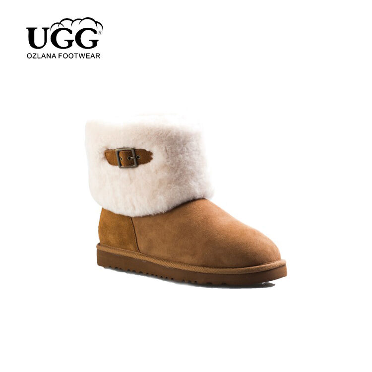 【澳洲直邮】ozlana ugg女士秋冬保暖舒适平底羊毛皮雪地靴 chestunt