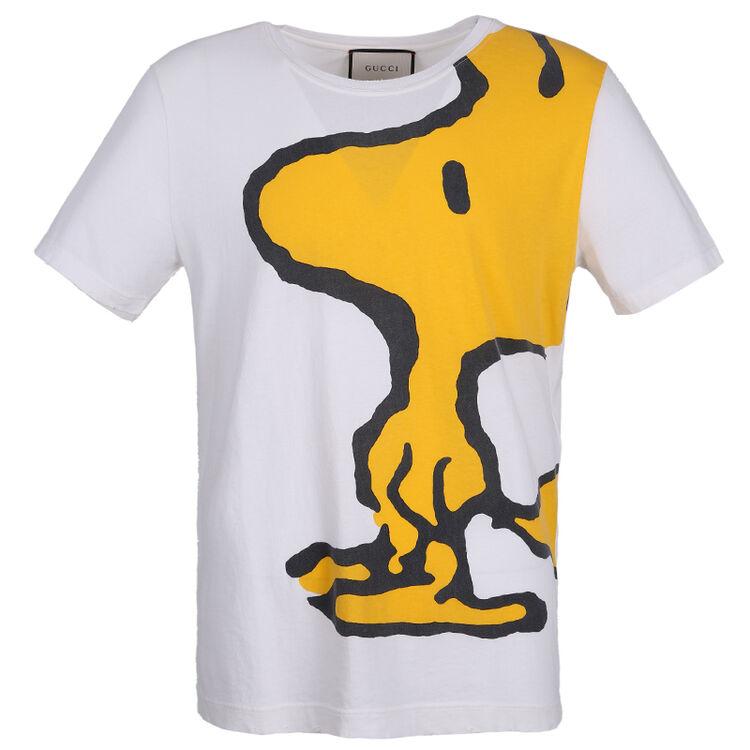 gucci 古驰 男女通用白色史努比卡通图案短袖t恤 440103 x3e57 7556 m