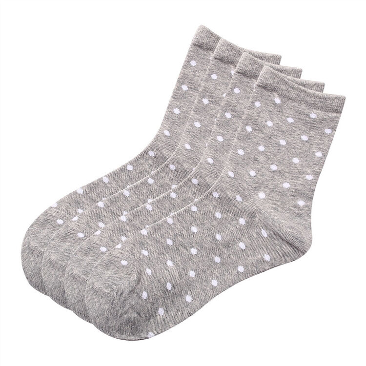 佐丹奴giordano女装袜两对装两条杠拼色中筒袜05457004 14中花灰色