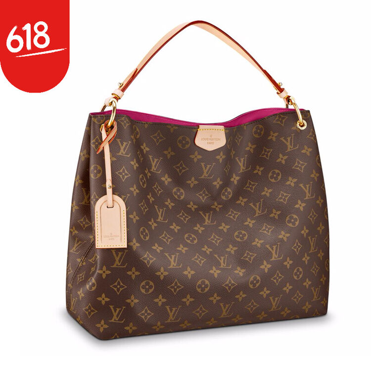 路易·威登 lv女包 新款graceful mm系列女士手提包 m43703老花 代购