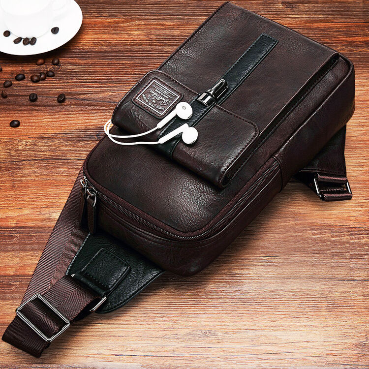 花雨伞arnold palmer男士胸包休闲运动单肩包复古斜挎包旅行小背包hbp