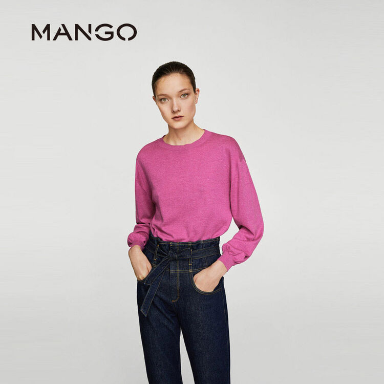 mango女装休闲针织毛衣 23030445粉色 19/xs