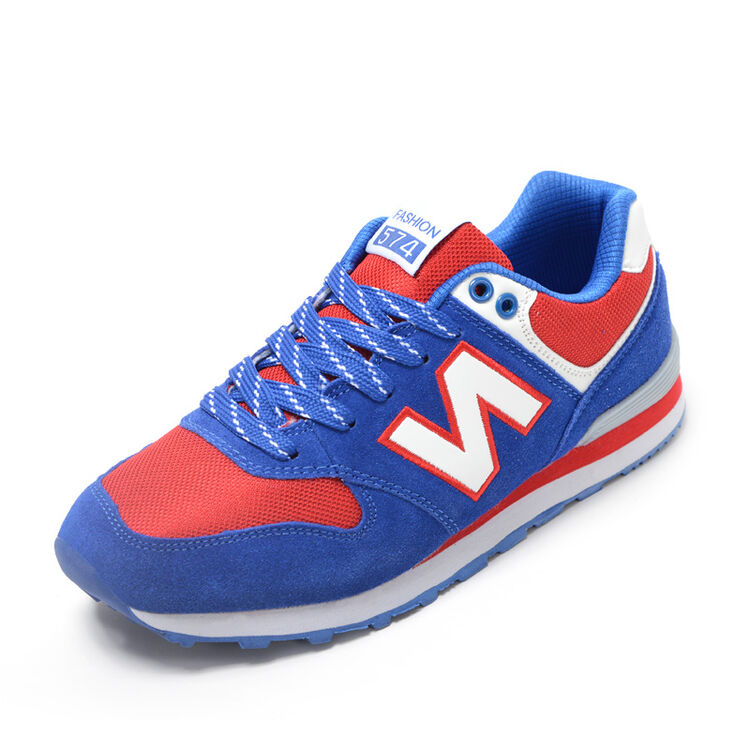 七喜潮鞋女韩版运动透气休闲鞋松糕鞋反n字母真皮时尚男女鞋574n 宝