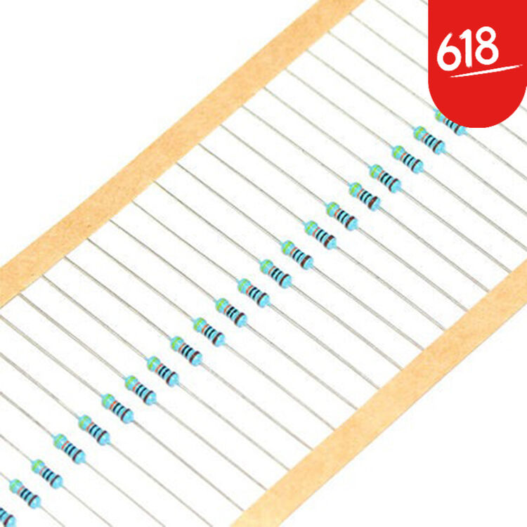 taotimeclub 1/2w金属膜电阻 1% 欧姆 五色环0.