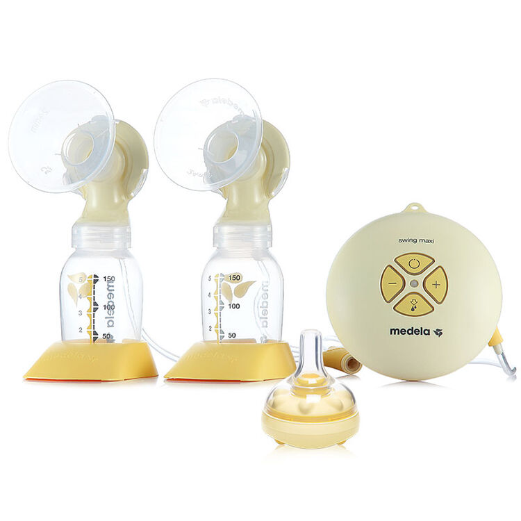 美德乐medela瑞士进口丝韵翼双侧电动吸乳器吸奶器双边电动待产包便携