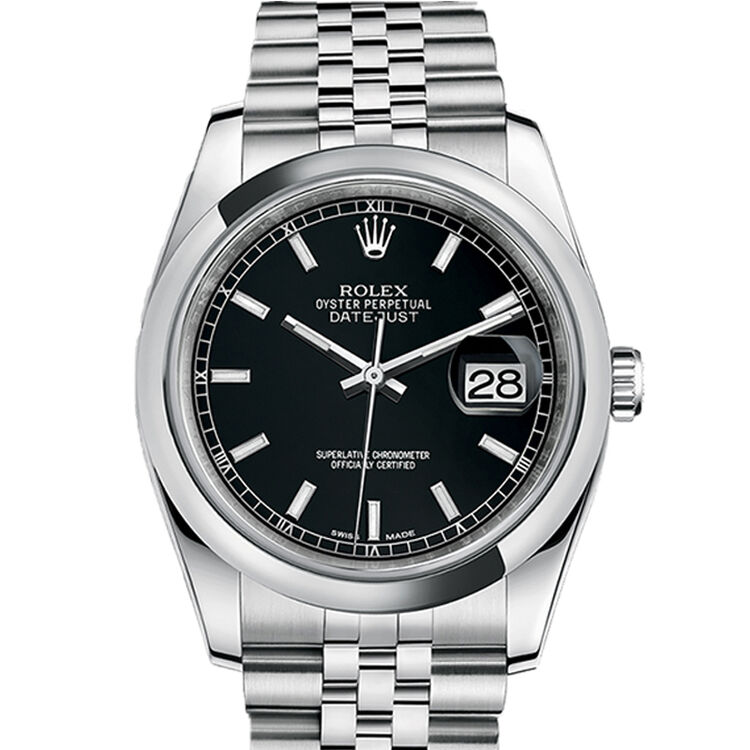 瑞士劳力士rolex手表日志型系列自动机械男表116200-63600 黑盘条钉