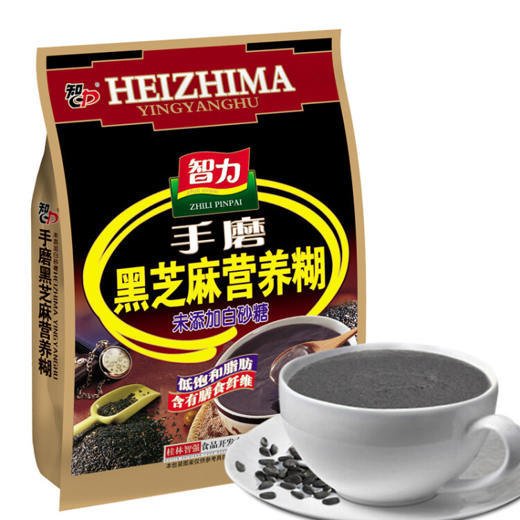 智力手磨黑芝麻糊700g無(wú)添加白砂糖獨(dú)立包裝五谷代餐沖泡沖飲營(yíng)養(yǎng)早餐 光明服務(wù)菜管家商品