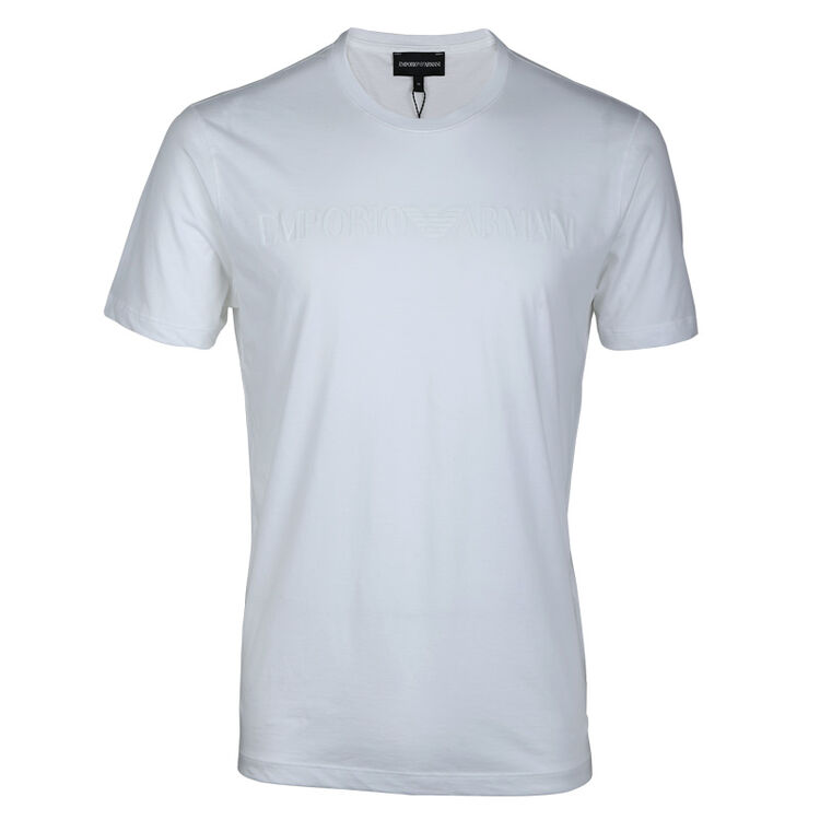 全球购 emporio armani阿玛尼男装t恤 夏季短袖 cnh06ac 白色00010 s