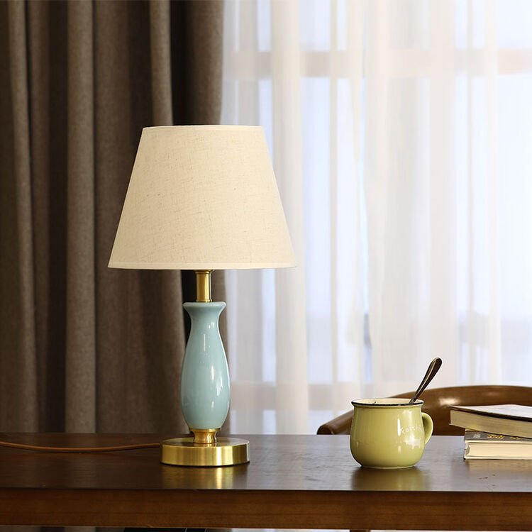 拾光记忆 台灯 全铜陶瓷台灯 卧室 床头灯房间床头现代简约装饰台灯