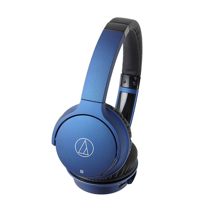 铁三角ath-ar3bt无线蓝牙运动头戴式耳机线控带麦hifi耳机 ar3bt蓝色