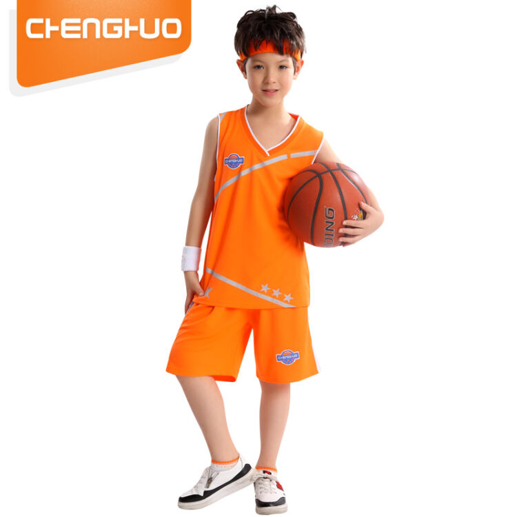橙火儿童篮球服套装定制夏季男童套装短袖中小学生运动服女童无袖背心