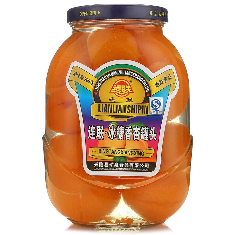 连联 水果罐头 冰糖香杏罐头 700g