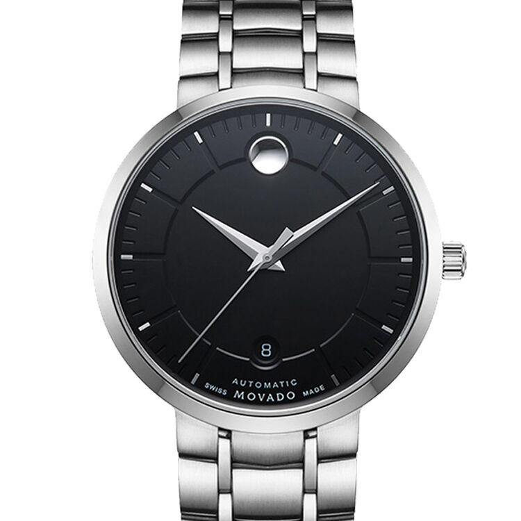 瑞士摩凡陀movado手表瑞动系列自动机械男表 钢带39.5直径黑色0606914