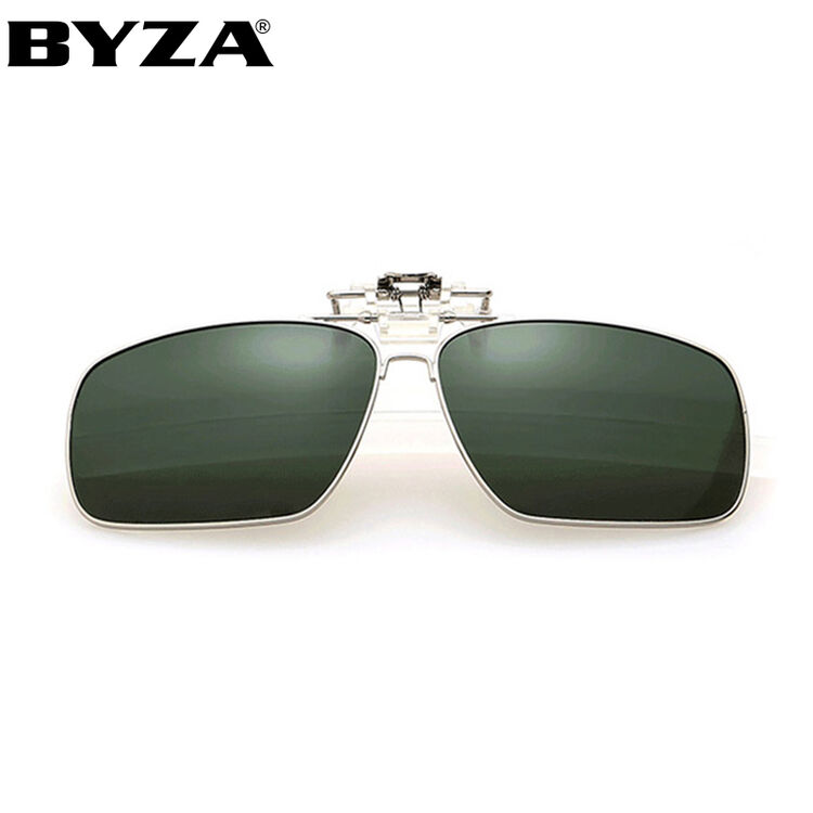 byza近视夹片式太阳镜男女款 偏光近视眼镜 司机开车驾驶镜墨镜夹片可