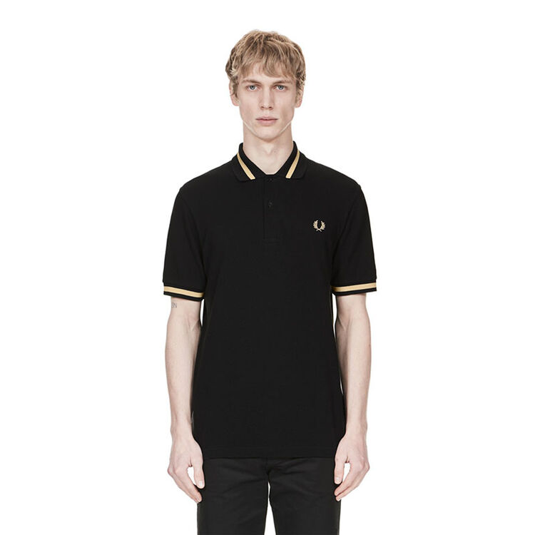 fred perry佛莱德派瑞男polo衫英伦翻领棉质短袖衬衫m2 157 black