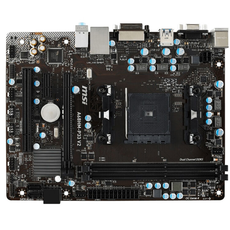 微星(msi)a68hm-p33 v2主板 (amd a68/socket fm2 )