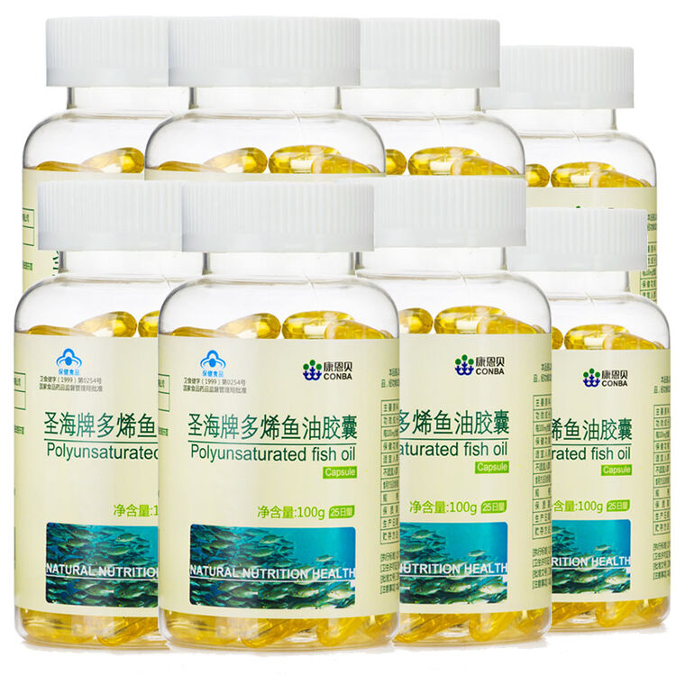 康恩贝 圣海牌多烯鱼油胶囊100粒*8瓶 1瓶装