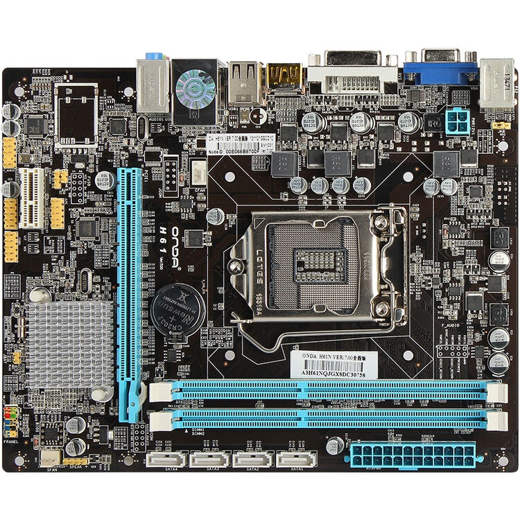 昂达(onda) h61n全固版 (intel h61/lga1155)主板
