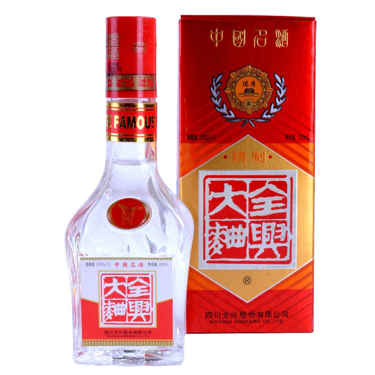 陈年老酒全兴大曲52度250ml20012002年