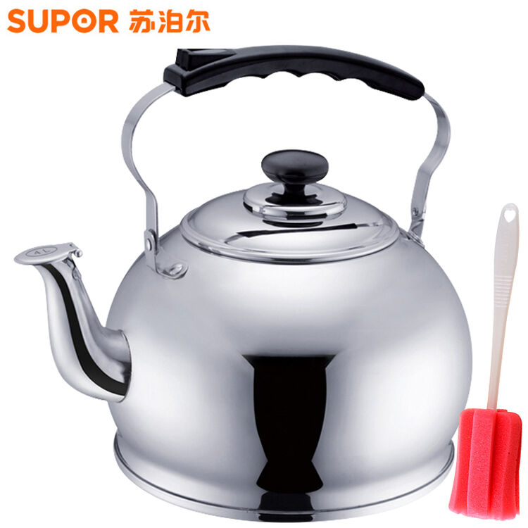 苏泊尔(supor) 水壶304不锈钢开水壶鸣笛烧水壶食品接触钢鸣音水壶