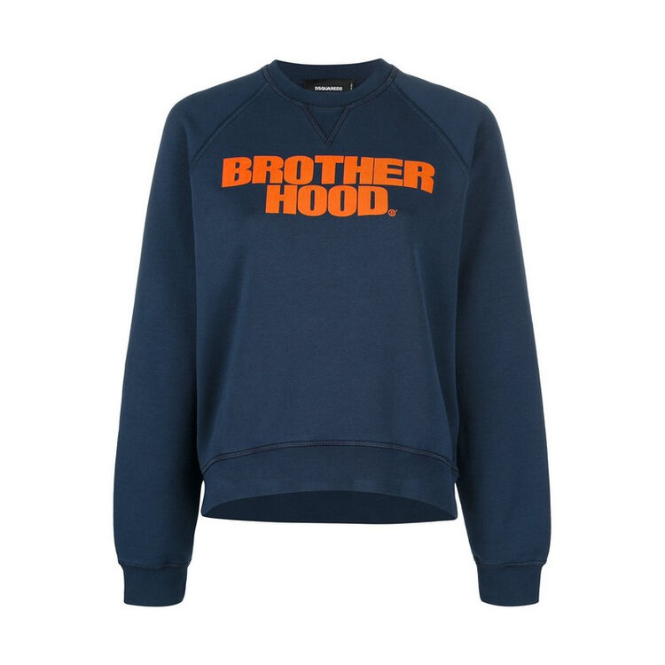 d二次方(dsquared2)女士卫衣 纯棉 圆领 蓝色 8419ff1700